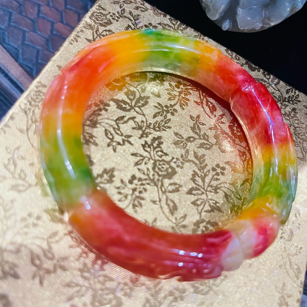 Authentic Multicolored Stone Bangle - image 6